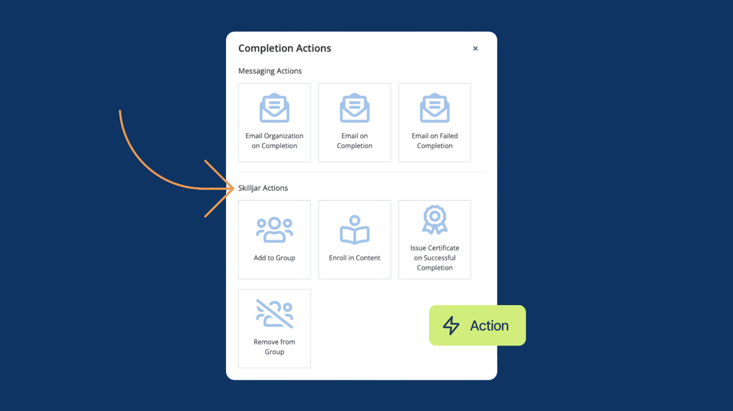 Automate learner groups and enrollments with Skilljar Actions ⚡