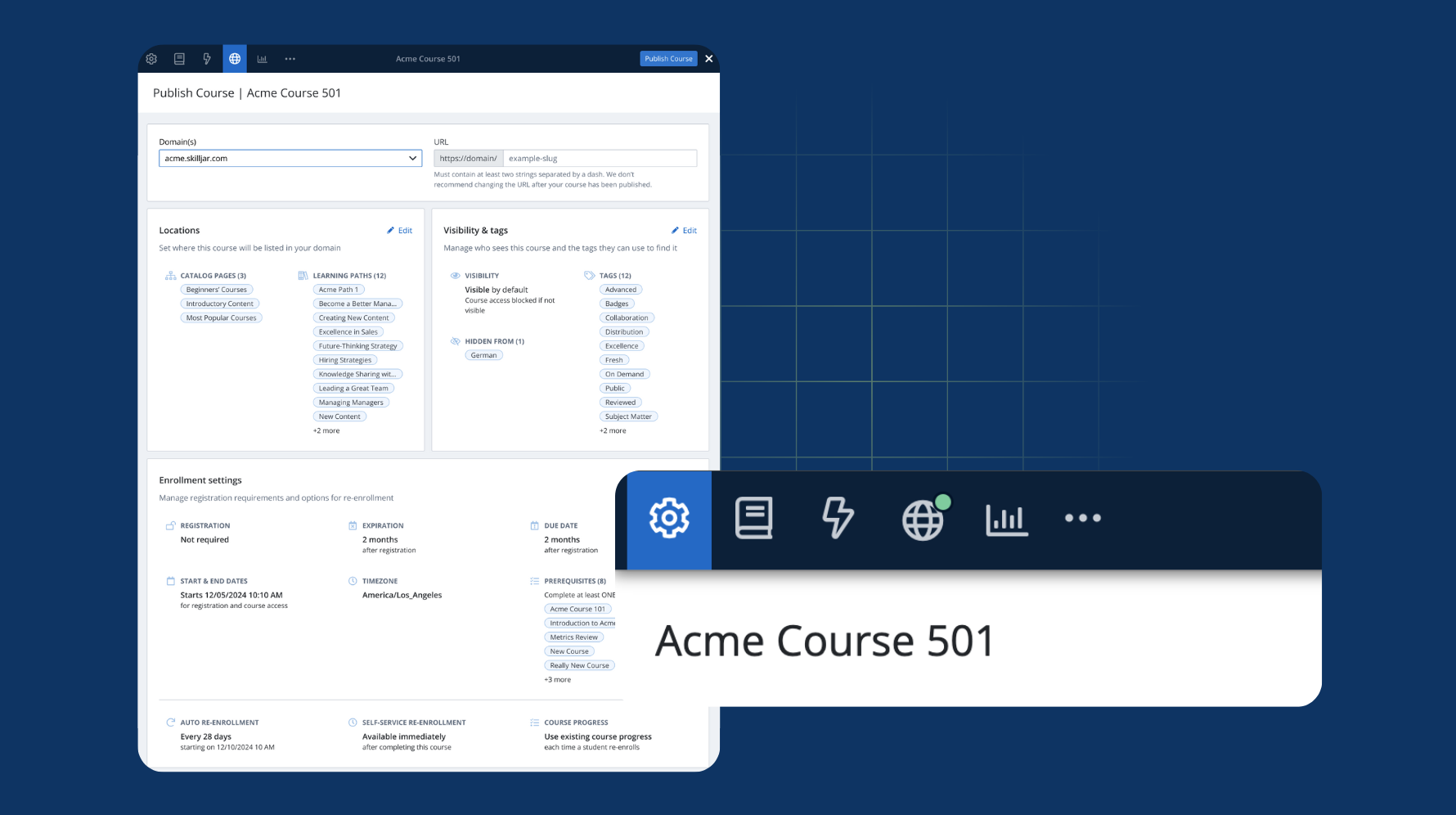 Simplified Course Management: Two new design improvements in the Skilljar dashboard